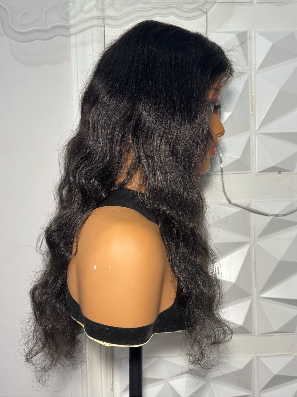 22” Body Wave Human Hair Blend Wig with 100% Human Hair Closure